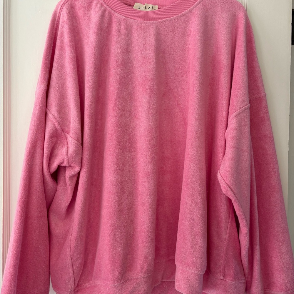 Pink Crewneck Sweatshirt and Short Set
